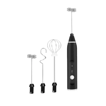 

Rechargeable Milk Frother Handheld Electric Maker ,3 Speed for Coffee