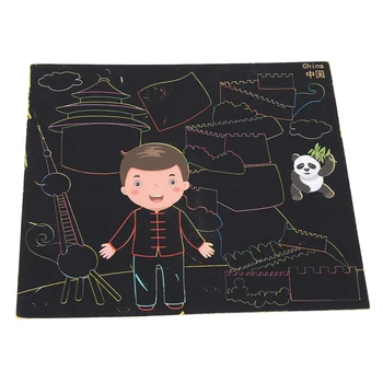 

1 Box Diy hand-painted Paper Children Graffiti Painting Kindergarten Coloring Colorful Scratch Intelligence Toys