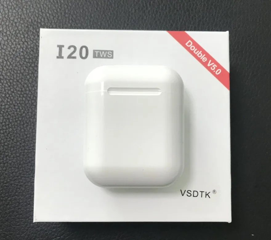 Белый I20 Tws 1:1, I20, Bluetooth наушники, беспроводные Bluetooth 5,0, наушники с сенсорным управлением для мобильных телефонов, Pk W1, чип Pk 10 Tws - Цвет: Белый