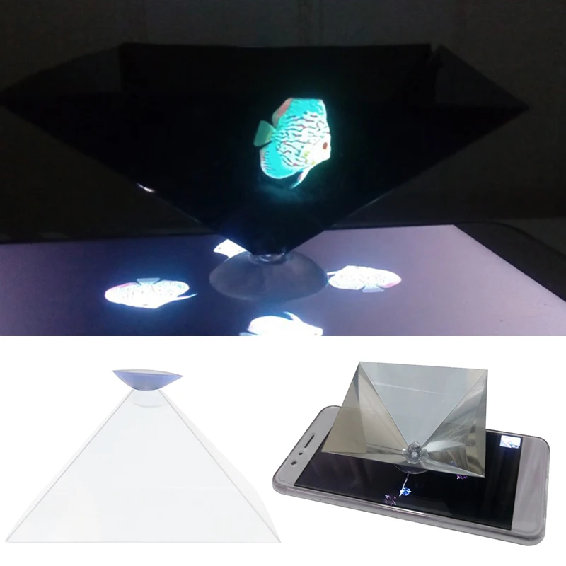 3D голографическая Пирамида дисплей проектор видео Стенд проекция Виртуальная