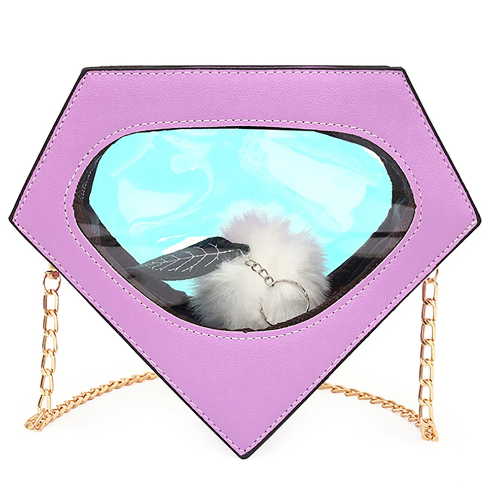 Women Transparent Jelly Shoulder Bags Luxury Designer Casual Crossbody Bag For Ladies Brand Female Triangle 2021 High Quality