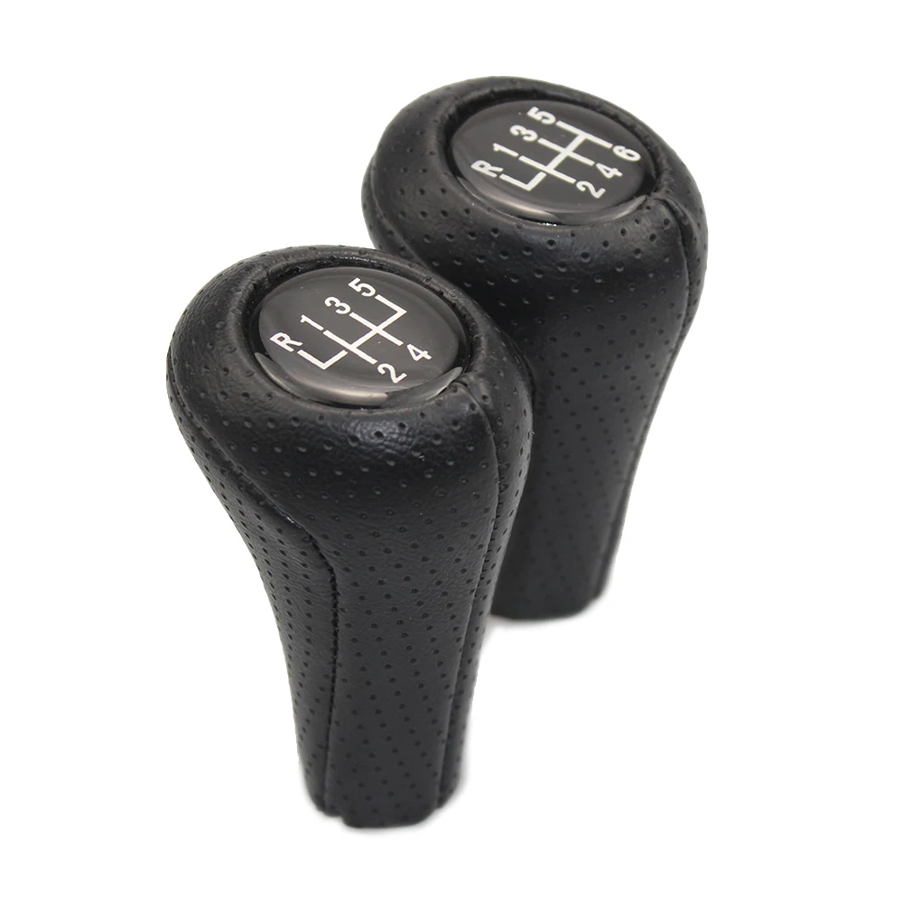 

For BMW 1 3 5 6 Series E30 E32 E34 E36 E39 E46 E53 E60 E61 E63 E81 E82 E90 Gear Head 5/6 Speed Advanced Leather Gear Shift Knob