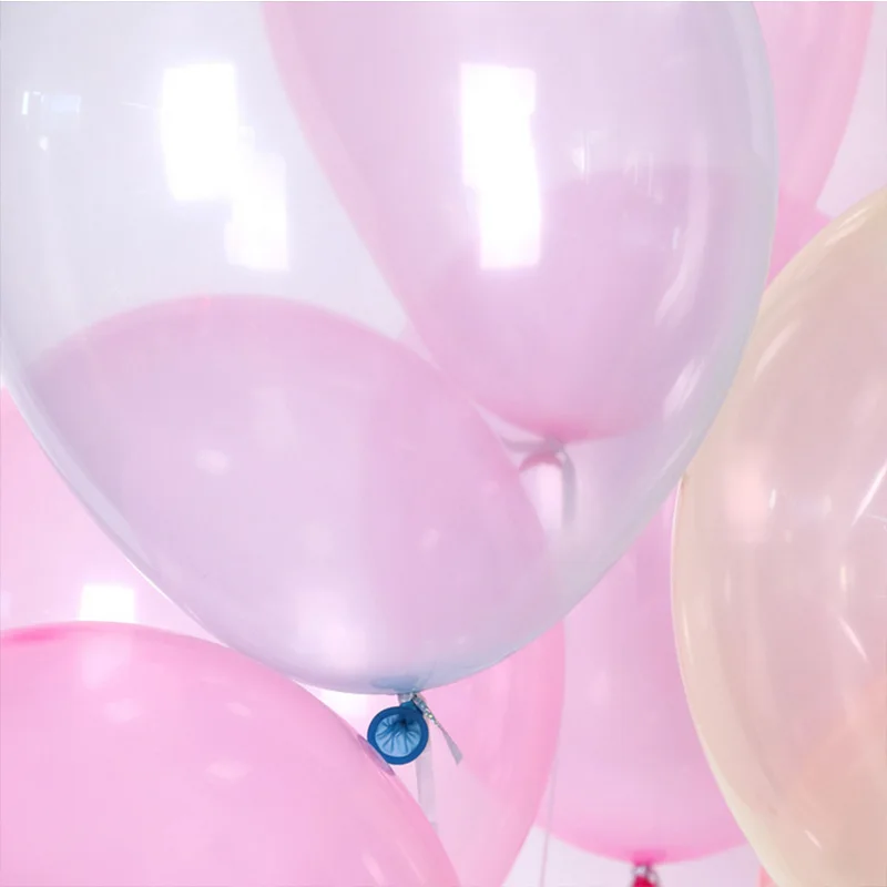 100 шт/партия красочные латексные воздушные шары на день рождения свадебные вечерние украшения 10 дюймов прозрачные Пузырьковые латексные детские шарики