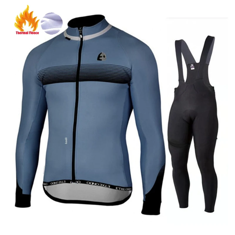 Etxeondo, длинный рукав, Джерси для велоспорта, одежда для горного велосипеда, Зимняя Теплая Флисовая одежда, велерклединг, комплекты для зимы - Color: fleece set 14