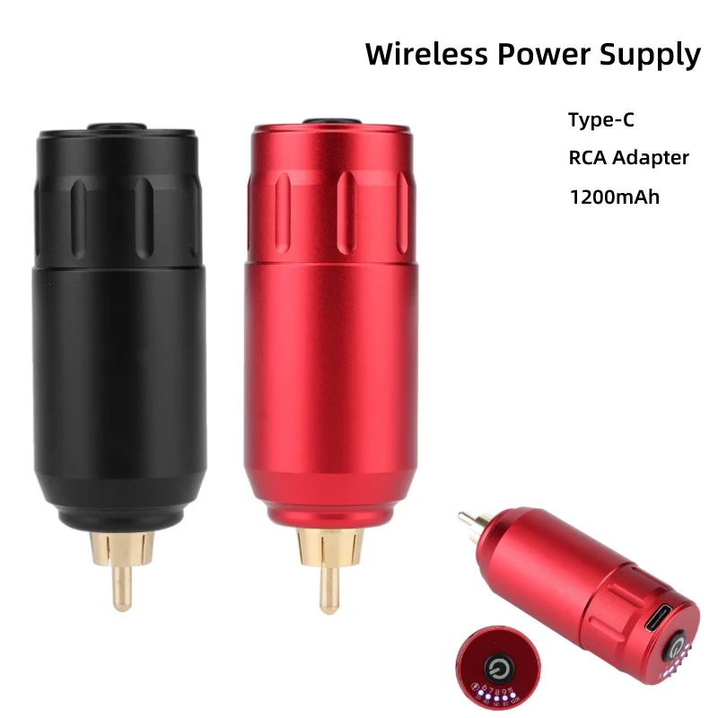 Mini Wireless Tattoo Power Supply Aluminium Alloy For Rotary Machine Pen Gun RCA Connected | Красота и здоровье