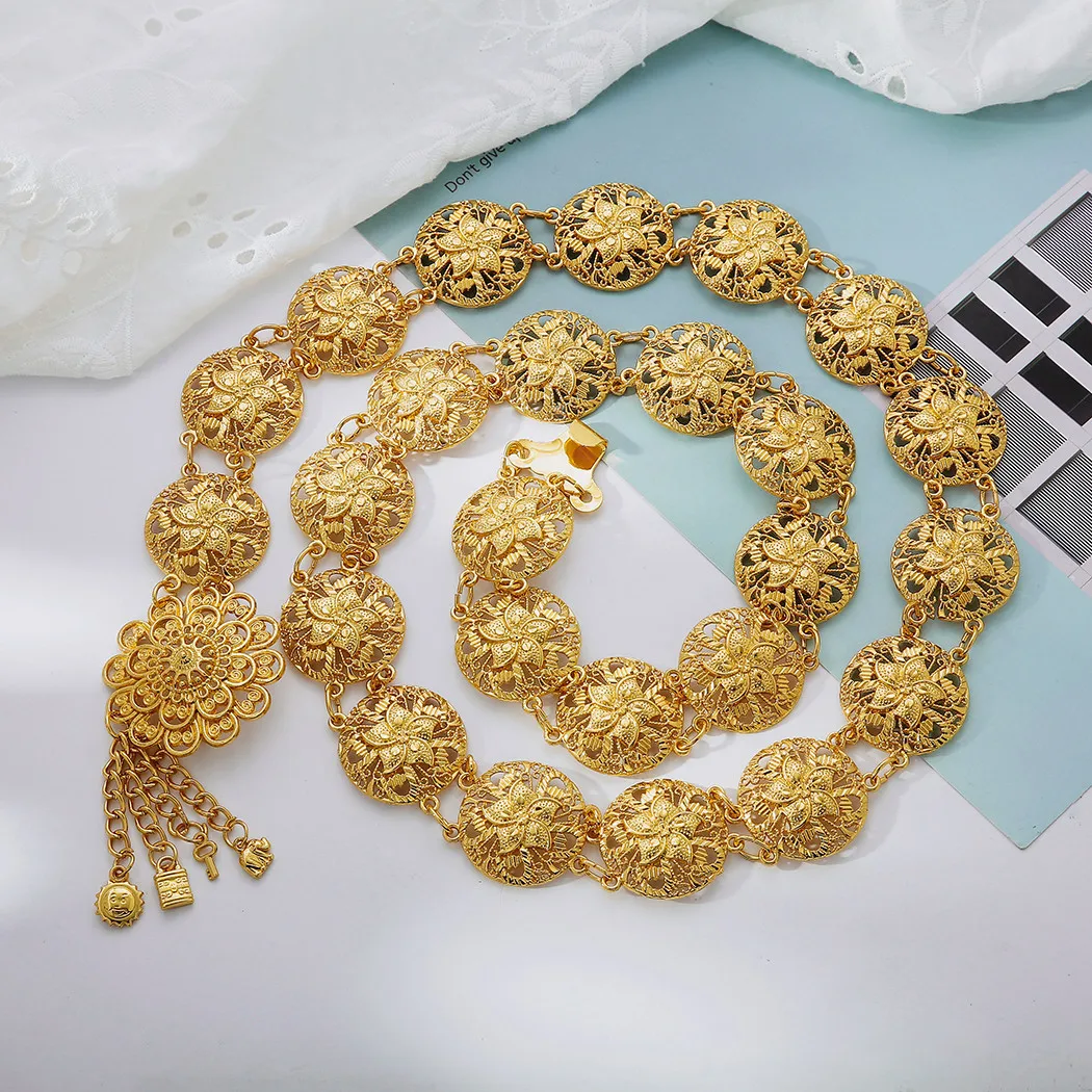 New Women Dress Belt Chain Belt for Women Lady Fashion Cute Trendy Golden Fringes Summer Beach Waist Chain Female Metal Belts