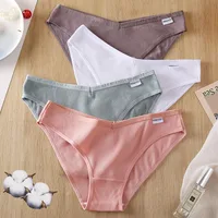 Culottes en coton M-4XL pour femmes, caleçons féminins, culottes sexy pour femmes, slips, sous-vêtements, grande taille, lingerie, 3 pièces par ensemble, 6 documents solides 4