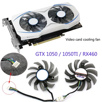 

Replacement DC 12V Cooling Fan Video Card Cooler for ASUS DUAL-GTX1050Ti/ DUAL-1050/ DUAL-RX460 Graphics Card Repair Parts