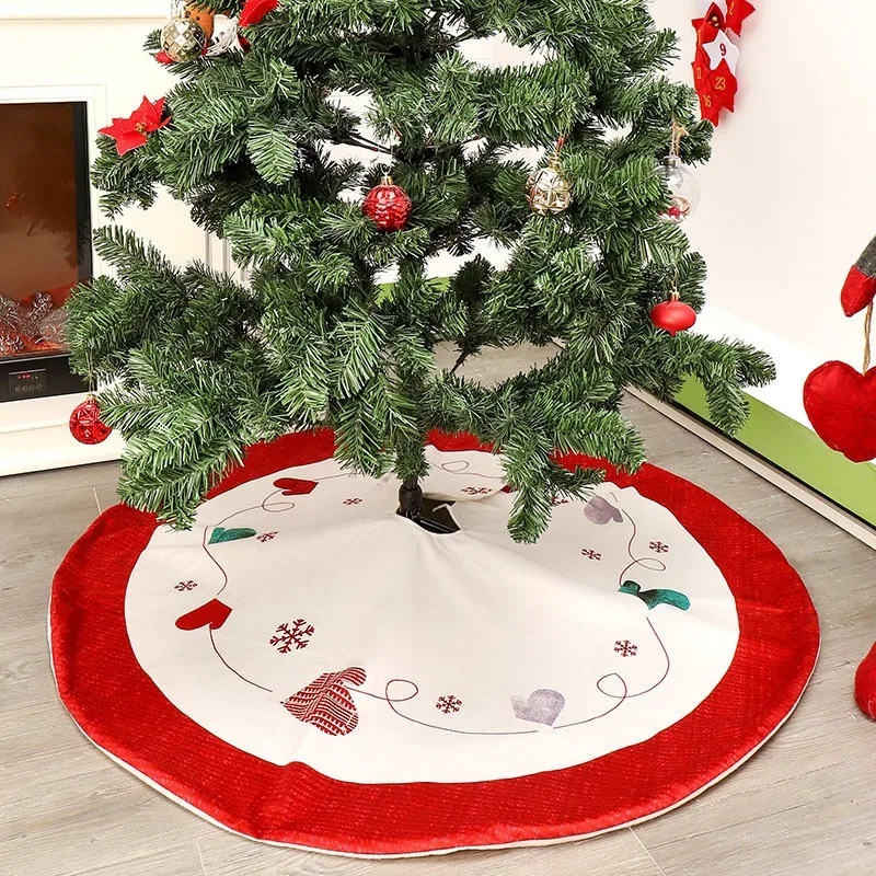 Хит 120 см юбка под елку рождественское нижнее платье декоративный коврик юбка Рождественская елка плюшевый коврик с рождественским дизайном