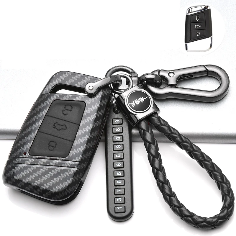 STYLE A-Carbon fiber Подходит для Volkswagen КЛЮЧ Passat набор Magotan модифицированный 19 Magotan B8 CC автомобильный брелок пряжка для ключей для мужчин и женщин Прямая поставка от производителя - Название цвета: STYLE A-Carbon fiber