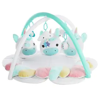 

Super Soft Fabric CE Authorization Play Mat Baby Music Carpet Educational Rack Toys Infant Fitness Mat Gym with Light And Toys