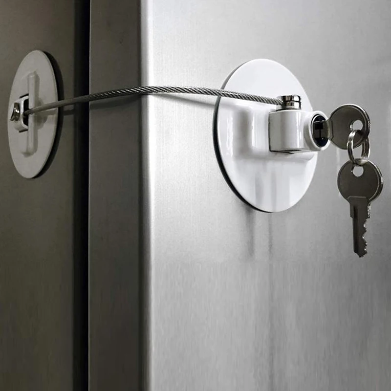 

Children Safe Lock Multi Use Latches Window Refrigerator Safe Limits Lock for Drawer Door with Key VJ-Drop