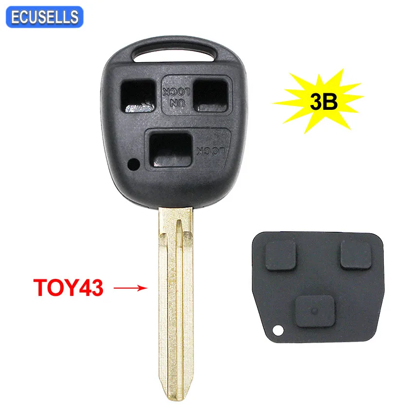 3 кнопки дистанционного ключа чехол для Toyota RAV4 Avalon Camry Avensis Prius Celica Picnic TOY43