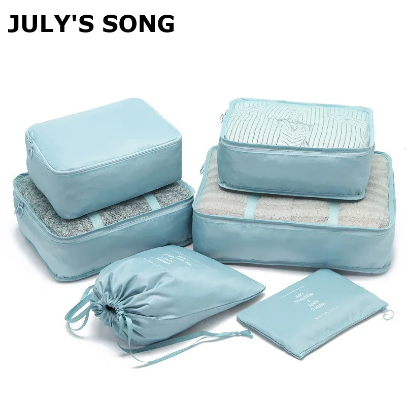 Дорожные сумки JULY'S SONG 6 шт. наборы водонепроницаемая упаковка переносной