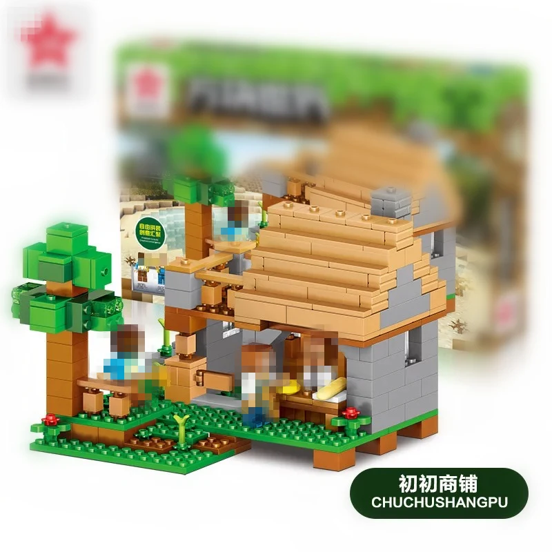 MY WORLD 4 в 1 Dream деревенские Мини Строительные блоки Совместимые Le-goinge City Educantion игрушки для детей - Цвет: 0502