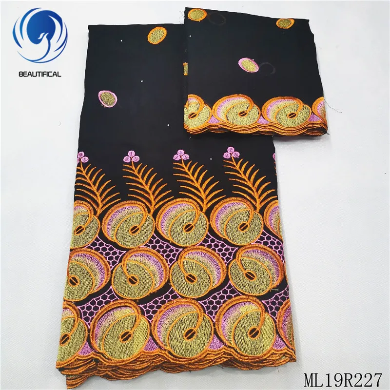 

BEAUTIFICAL African Voile Laces Cotton and Ployester Lace Fabrics Dry Lace Sewing Fabric for Dress African Tissu ML19R227