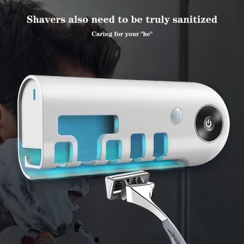 

Children UV Sterilization Toothbrush Holder 4 Toothbrush Slots Intelligent Air-Drying Toothbrush Sterilizer Storage Box Adult