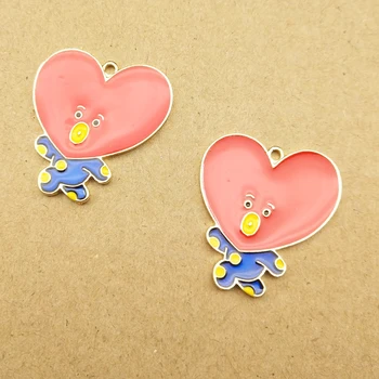 

10pcs 25x28mm cartoon charm enamel charms for jewelry making and crafting fashion earring pendant bracelet and necklace charms