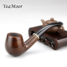 Классический Бент курительная трубка 9 мм фильтр трубка из черного дерева, оригинал, деревянные зерна в виде курительной трубки, дымовая труба 10 инструменты бесплатно Классический Бент курительная трубка 9 мм фильтр трубка из черного дерева, оригинал, деревянные зерна в виде курительной трубки, дымовая труба 10 инструменты бесплатно