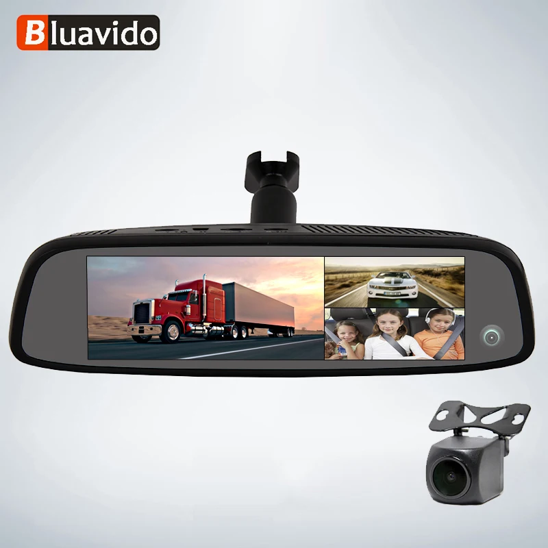 Зеркало-видеорегистратор Bluavido с 3 камерами 4G Android GPS ADAS 2 Гб ОЗУ 32 ПЗУ FHD 1080P |