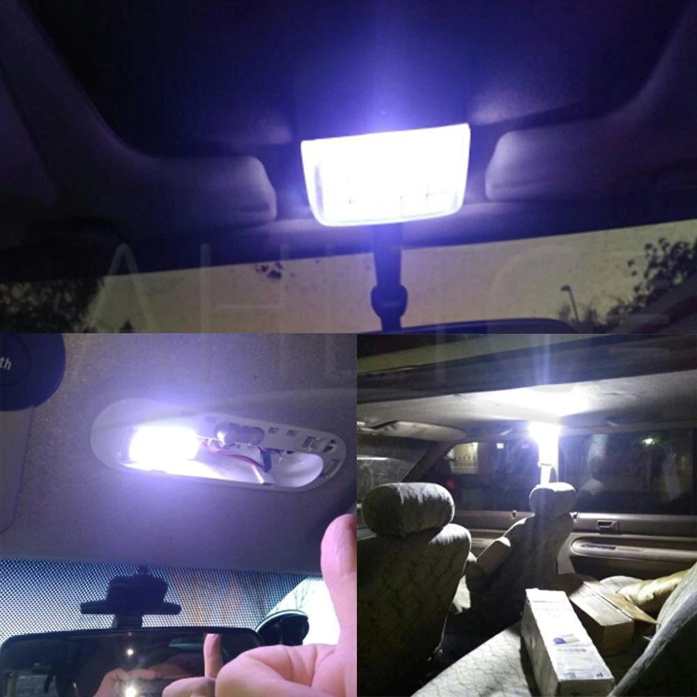 Разноцветный светодиодный светильник T10 C5W COB 48SMD для чтения с чипом Автомобильный