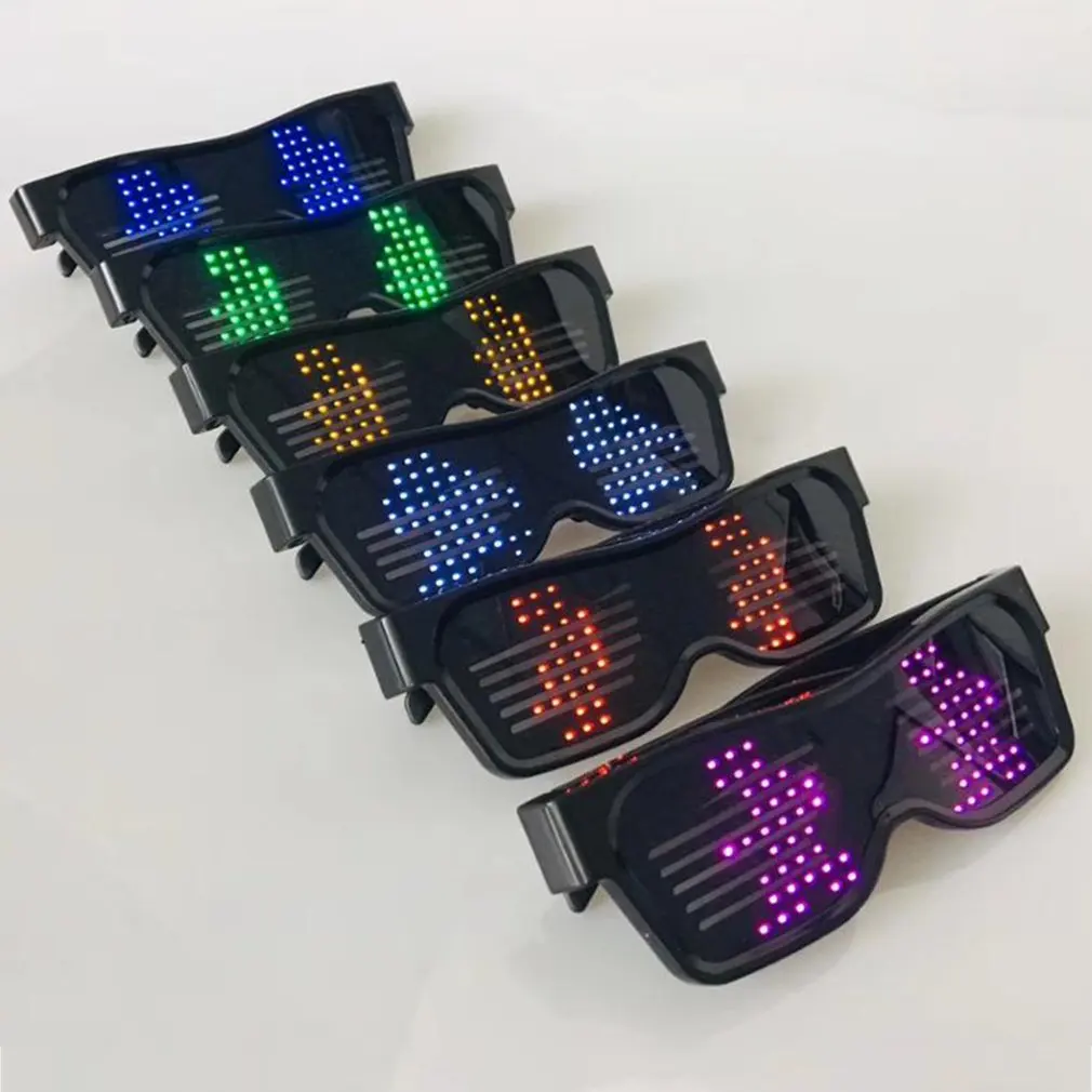 Беспроводное подключение освещающие очки Led жалюзи очки вечерние ночной клуб бар специальные атмосферные солнечные очки