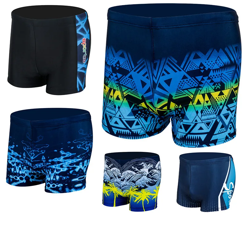 

Xin Adult MEN'S Swimming Trunks Korean-style Quick-Dry Boxer Large Size Shorts Bubble Hot Spring Swimming Plus-sized Printed