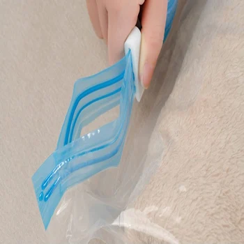 

10x Set Vacuum Storage Reusable Space Saver Double Zipper Seal Organizer Bags