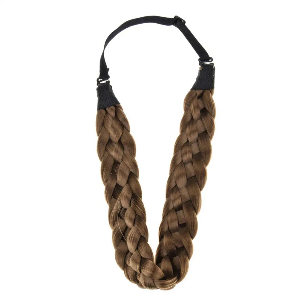 3,5 см, широкий синтетический парик, крученые эластичные резинки для волос, косички, богемные плетеные повязки на голову для женщин, растягивающиеся аксессуары для волос для девушек yy