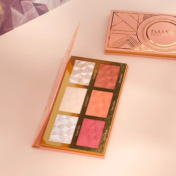 

6-color Highlighting Powder Blush Palette High Glossy Multifunctional Blusher Power MPwell