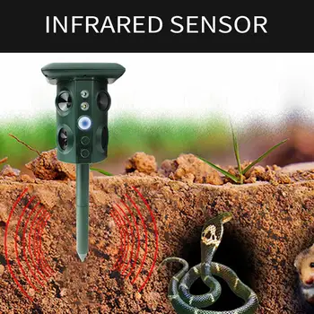 

Solar Power Repeller 400Hz-1000Hz IP44 Gopher Outdoor Yard Animal Solar Ultrasonic Repeller Ultrasonic Mouse Repeller