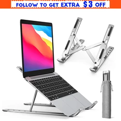 Support ergonomique pliable en aluminium pour ordinateur Portable, support pour tablette, 6 Angles réglables 