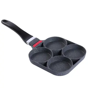 

Fried Egg Burger Machine Flat-bottomed Household Frying Pan Breakfast Pot Egg Dumpling Pot Mold Four Holes