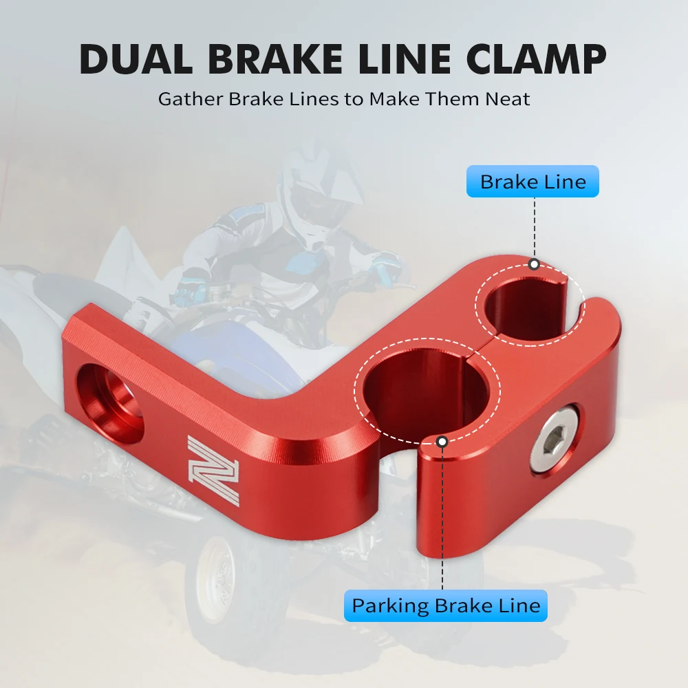 For Yamaha RAPTOR 700 NICECNC Front Brake Line Hose Guide Clamp Holder For Yamaha RAPTOR 700 700R GYTR EDITION SPECIAL EDITION