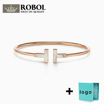 

SL 10 TFB original 925 sterling silver TFF bracelet classic white T-shaped bracelet with original logo free shipping