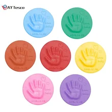 ANYUAN2020 Baby Care Air Drying Soft Clay Baby Handprint Footprint Imprint Kit Casting Parent-child Hand Inkpad Fingerprint