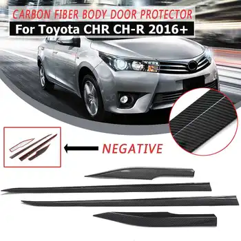 

4Pcs Side Door Line Cover Trim Door Guard Protect Body Side Molding Line Cover Trim For Toyota CHR CH-R 2016 2017 2018 2019+