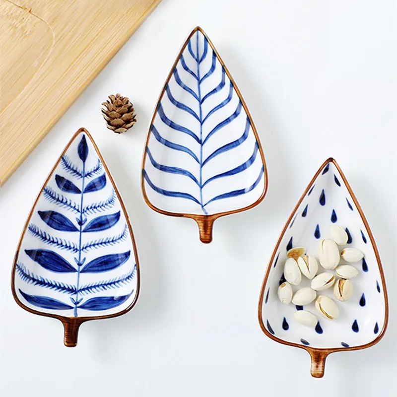 Japanese Seasoning Sauce Dish Cup Ceramic Plate Leaf Tree-Shaped Butter Wasabi Sushi Vinegar Soy Bowl Kitchen Accessories | Дом и сад