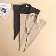 

Formal Dress Suit Fake Collars for Women Solid Color False Collar Shawl Decorative Detachable Collars Lapel Wrap Shawl