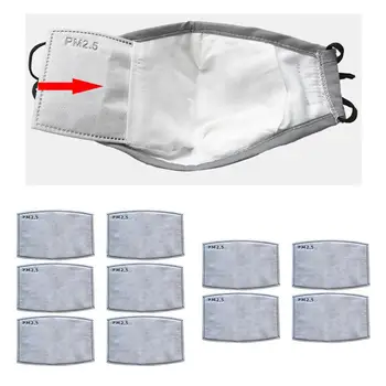 

DishyKooker 10/20/50/100pcs Universal PM2.5 6 Layer Activated Carbon Filter Mat for Mask