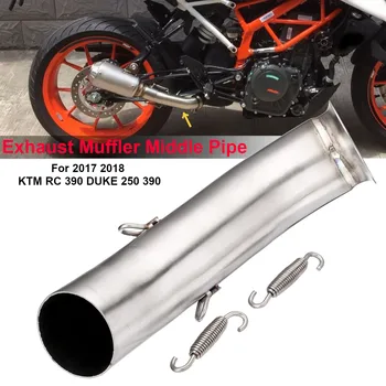 

Hot New Motorcycle Exhaust Muffler Middle Pipe Link Pipe Stainless steel For KTM RC 390 2017 2018 RC390 390 RC