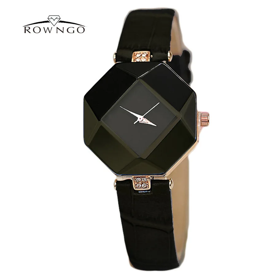 Женские часы дизайнерские бренды люксовые женские часы модные кожаные Повседневные платья кварцевые наручные часы Reloj Mujer Montre Femme - Цвет: Черный