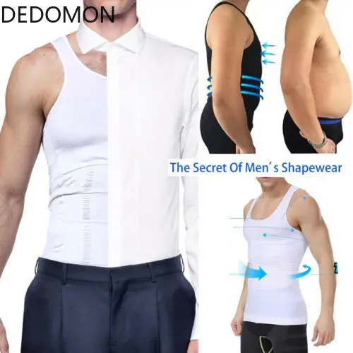 Утягивающий жилет для мужчин, Утягивающее нижнее белье, утягивающий пояс для живота, компрессионная рубашка, ультра подтягивающее тело, для похудения, для потери веса