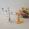 IMUWEN Plated Candle holders Metal Luxury Reindeer Shape candle Stand 6-Arms Decorative Candle Stick Zinc Alloy Candle Stand ► Photo 3/6