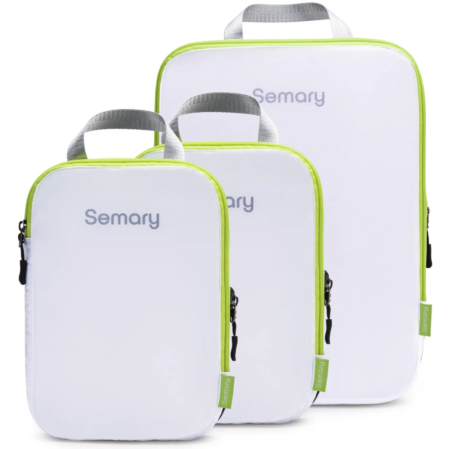 

Compression Packing Cubes 3 Set Travel Organizer Accessories for Carryon Luggage Suitcase & Backpack by Semary
