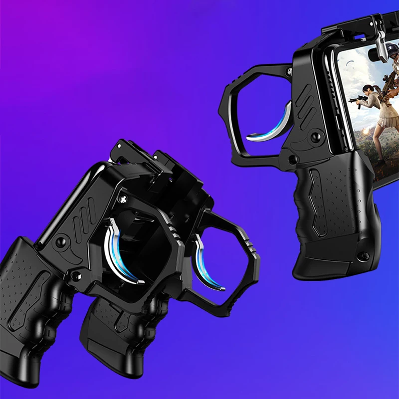  PUBG Game Controller Metal Trigger Shooting ButtonGamepad Free Fire Game Grip Gamepad For IOS Andro