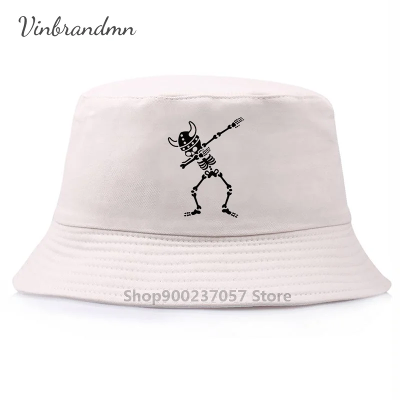 Dabbing Viking Skull Panama Bucket Hat 