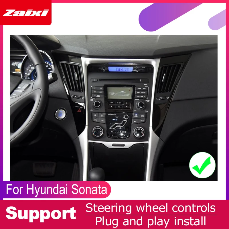 Best ZaiXi For Hyundai Sonata YF 2011~2014 Car Android Multimedia System 2 DIN Auto DVD Player GPS Navi Navigation Radio Audio WiFi 5
