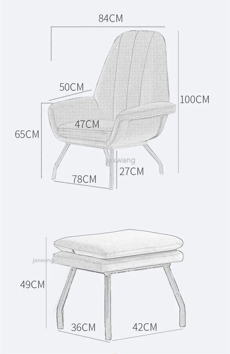Нордический одноместный диван для отдыха, фланелевая ткань, железная художественная ножка, минималистичное кресло для спальни, гостиной, кресла в салонном стиле, диваны, стулья