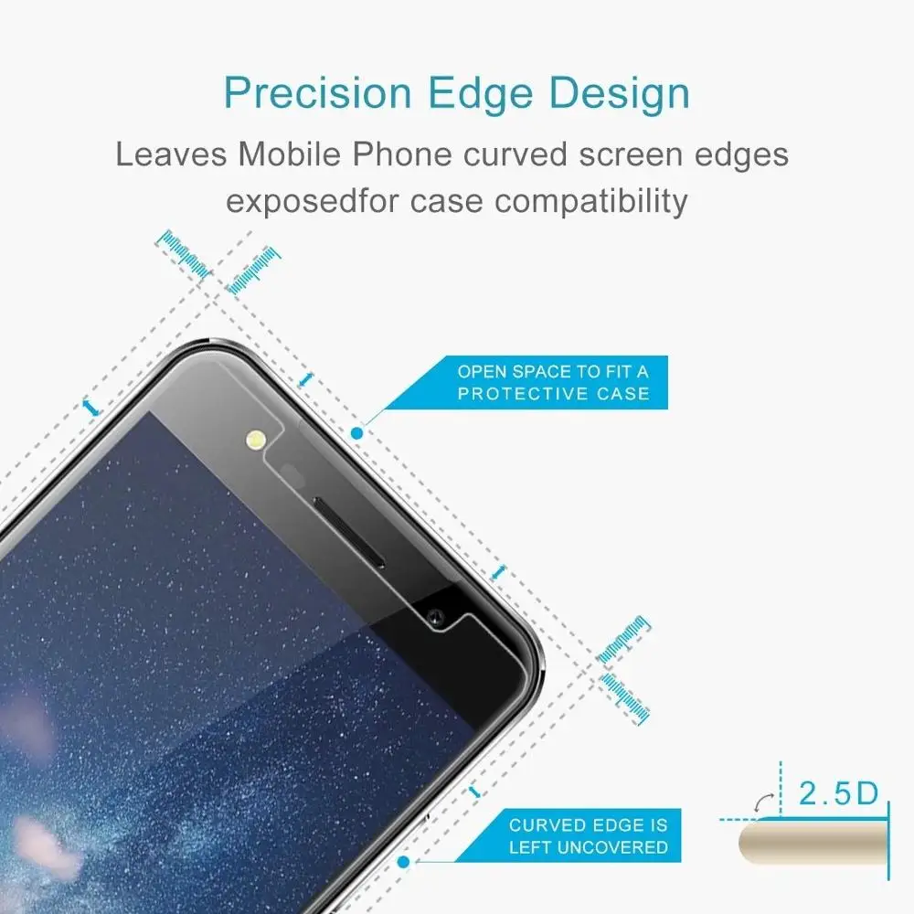 2.5D с уровнем твердости 9H Экран протектор для HOMTOM H5 H6 S8 S16 закаленное Стекло H50 HT5 HT7